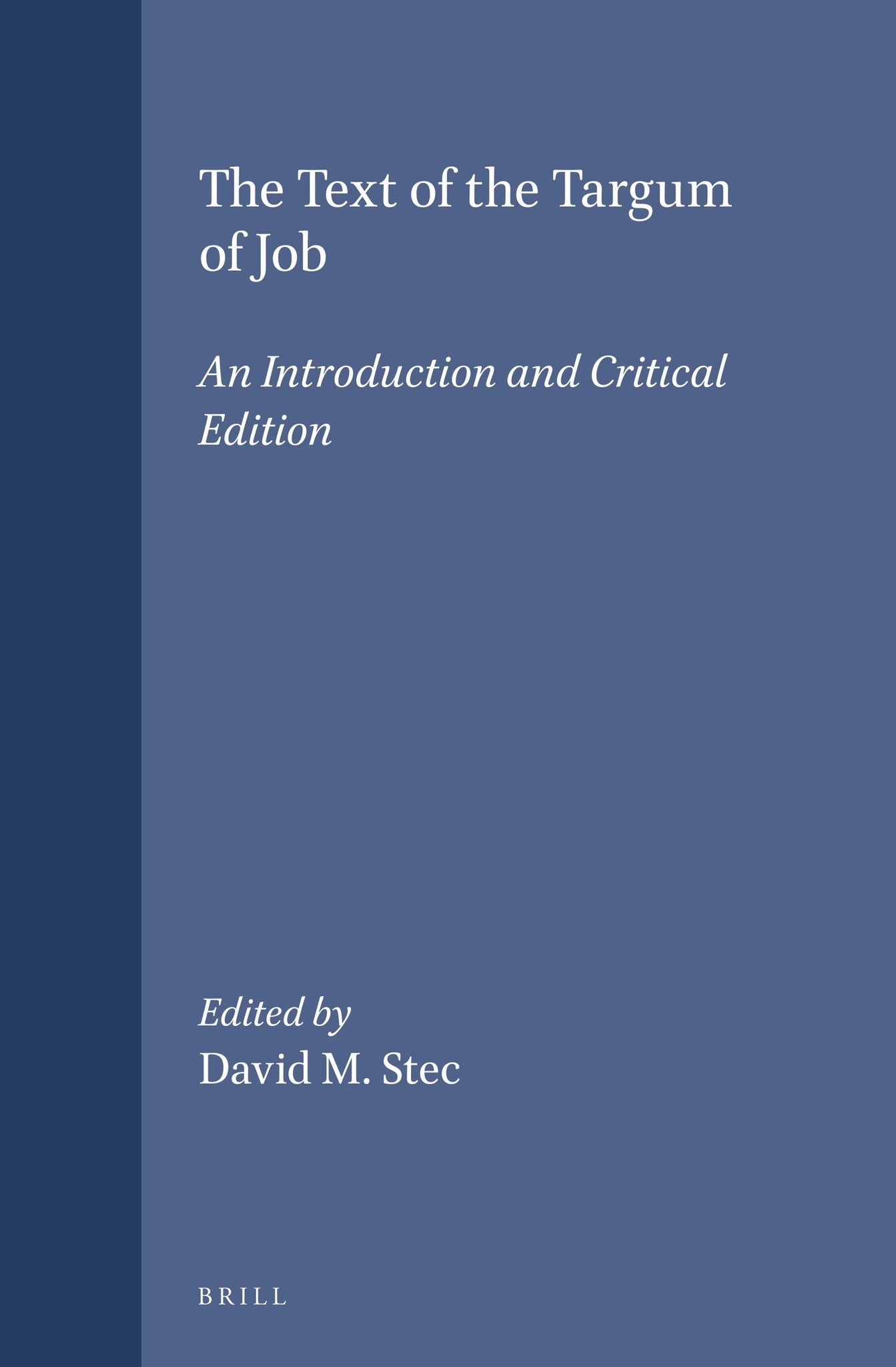 The Text of the Targum of Job